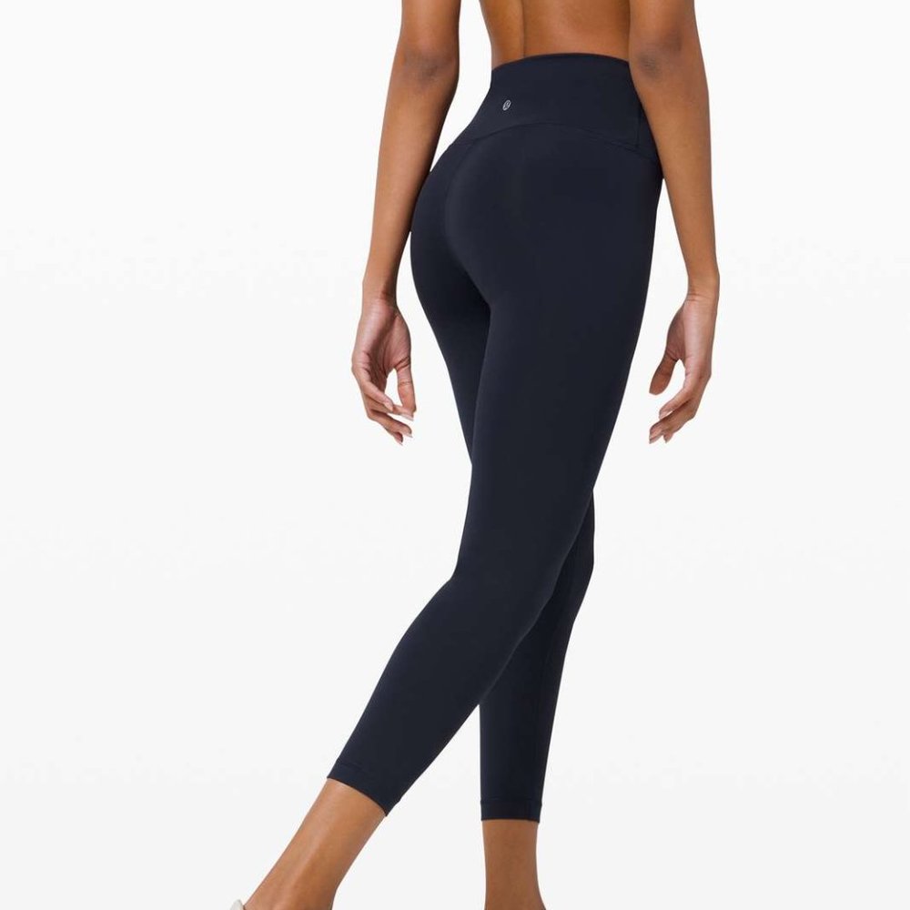 Lululemon Womens Wunder Train High-Rise Tight 25" Size 6 True Navy Lightweight